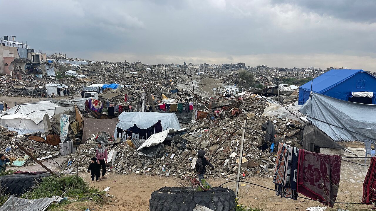 مشهد عام من آثار الحرب في غزة، فبراير 2025، صورة أرشيفية